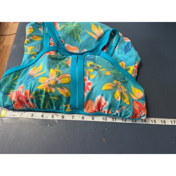 Lands End Girls Floral One-Piece Swimsuit 4 DDD Vacation Resort Beach Cruise - Picture 4 of 9